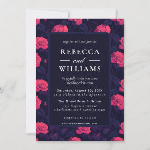 Beautiful Botanical Rose Romantic Invitation