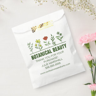 Beautiful Botanical Spa Skincare Products Party Favour Bags