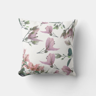 Beautiful Bougainvillea Plant Throw Pillow Cushion