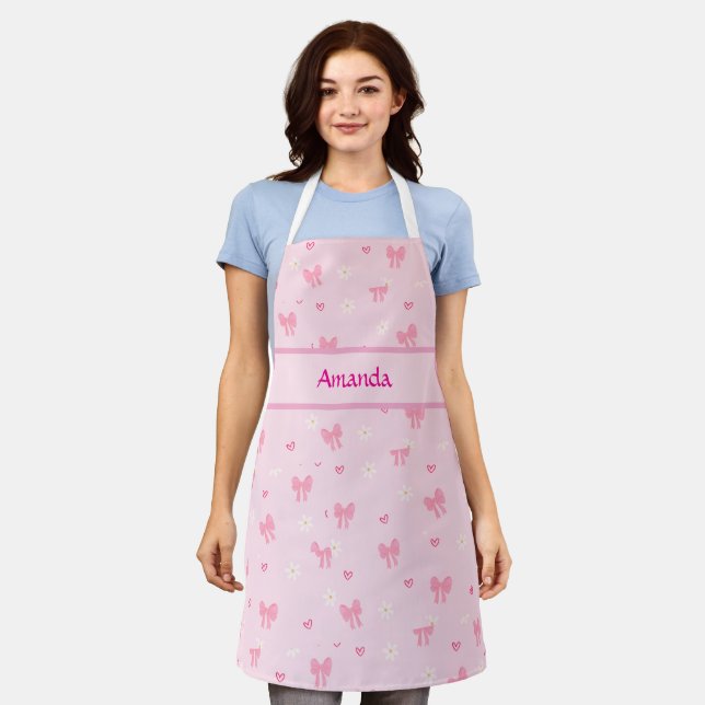 Beautiful bow  apron (Worn)