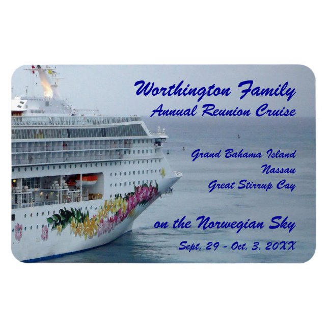 Beautiful Bow Custom Cruise Magnet (Horizontal)