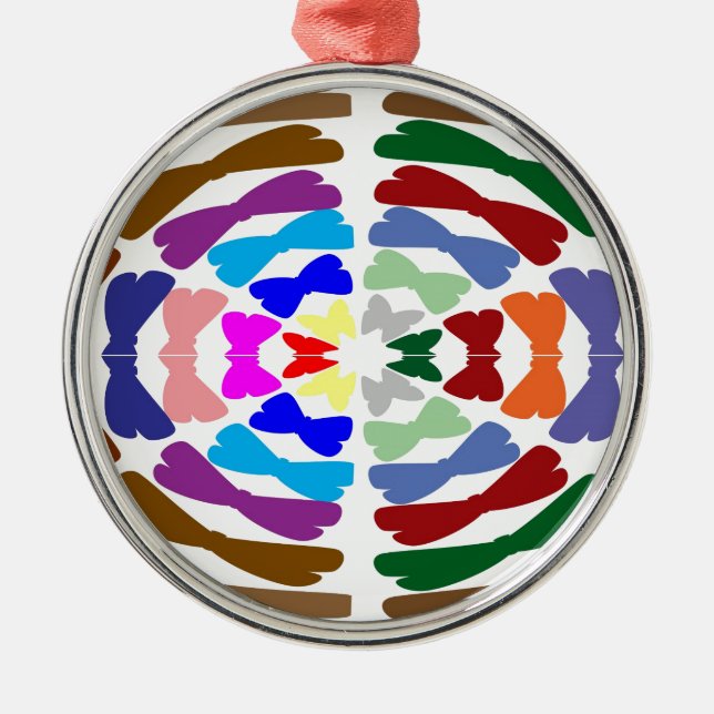 Beautiful Bow Tie Dance -  Enjoy n Share Joy Metal Tree Decoration (Front)