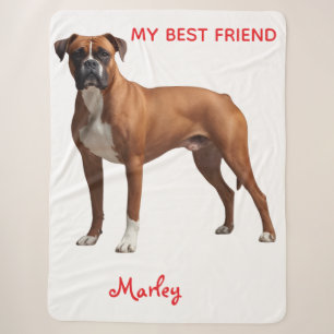 Beautiful Boxer Personalised Sherpa Blanket