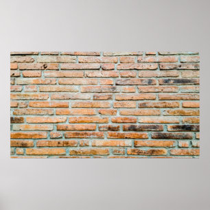 Beautiful brick wall Old classicabstract, architec Poster