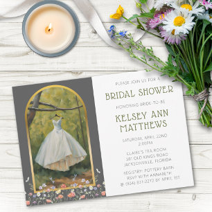 Beautiful Bridal Dress Shower Invitation