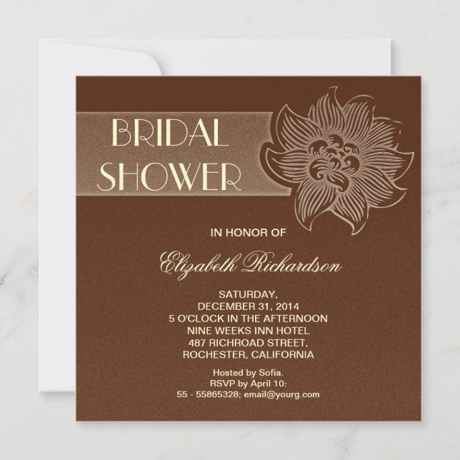 beautiful bridal shower invitation (Front)
