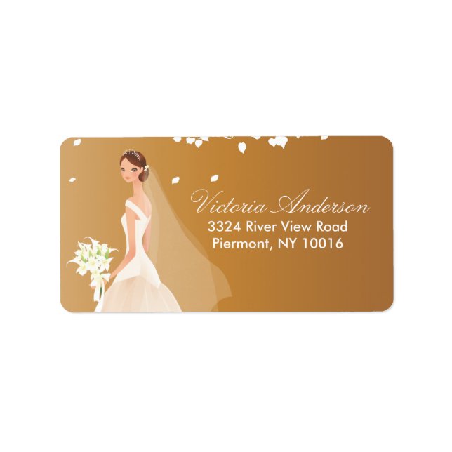 Beautiful Bride Return Address Labels. Label (Front)