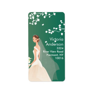 Beautiful Bride Return Address Labels. Label
