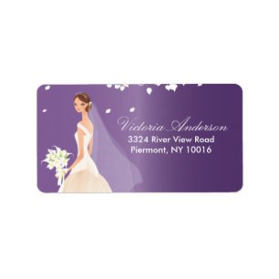 Beautiful Bride Return Address Labels. Label