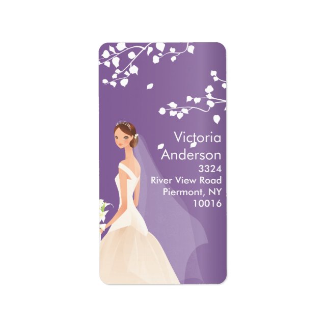 Beautiful Bride Return Address Labels. Label (Front)