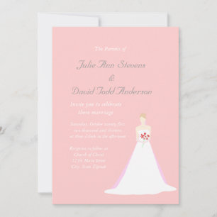 Beautiful Bride Wedding Invitation