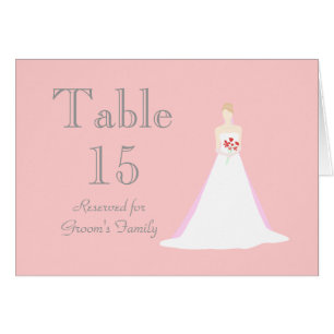 Beautiful Bride Wedding Table Seating Name Card