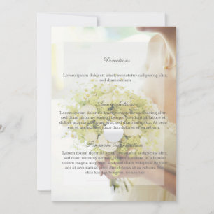 Beautiful Bride with Flower Bouquet Wedding Invitation