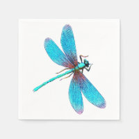 Beautiful Bright Blue Turquoise Dragonfly