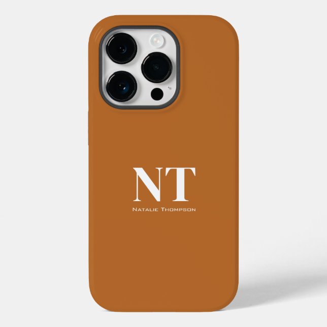 Beautiful bright caramel with modern white text Case-Mate iPhone case (Back)