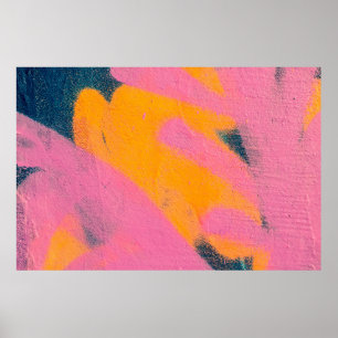 Beautiful bright colorful street art graffiti back poster