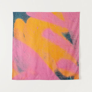 Beautiful bright colorful street art graffiti back tapestry