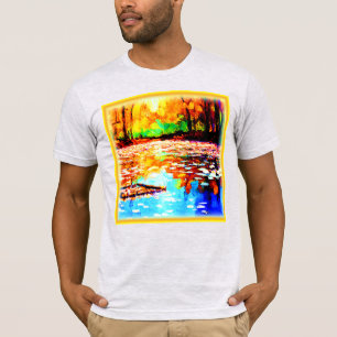 Beautiful Bright Coloured Orange Forest. Buy Now T-Shirt