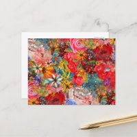 Beautiful Bright Colourful Abstract Floral Pattern