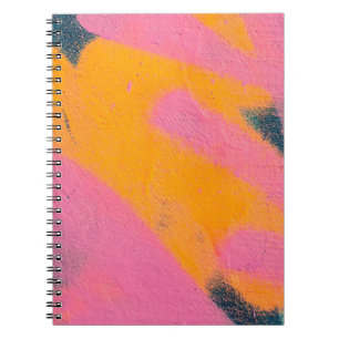 Beautiful bright colourful street art graffiti bac notebook