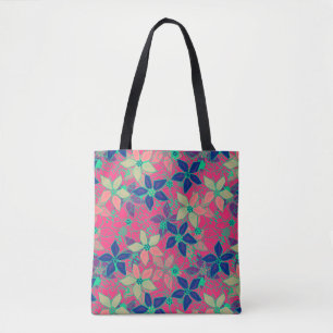 Beautiful bright colours flowers floral summer pri tote bag