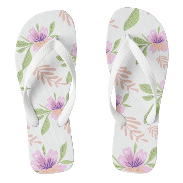 Beautiful bright flowers for summer fun jandals (Footbed)