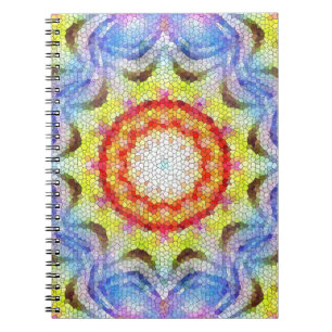Beautiful Bright Mosaic Tile Sun Flower Notebook