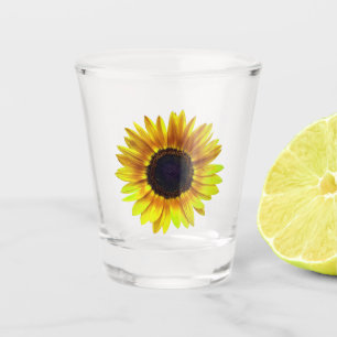 Beautiful Bright Yellow Sunflower - Shot Glass