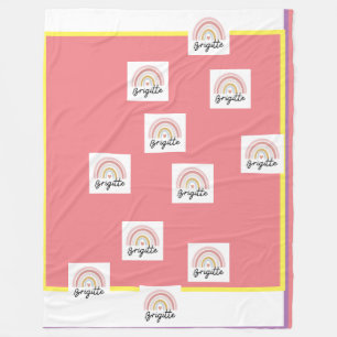 Beautiful Brigitte with Rainbow  fleece blanket. Blanket