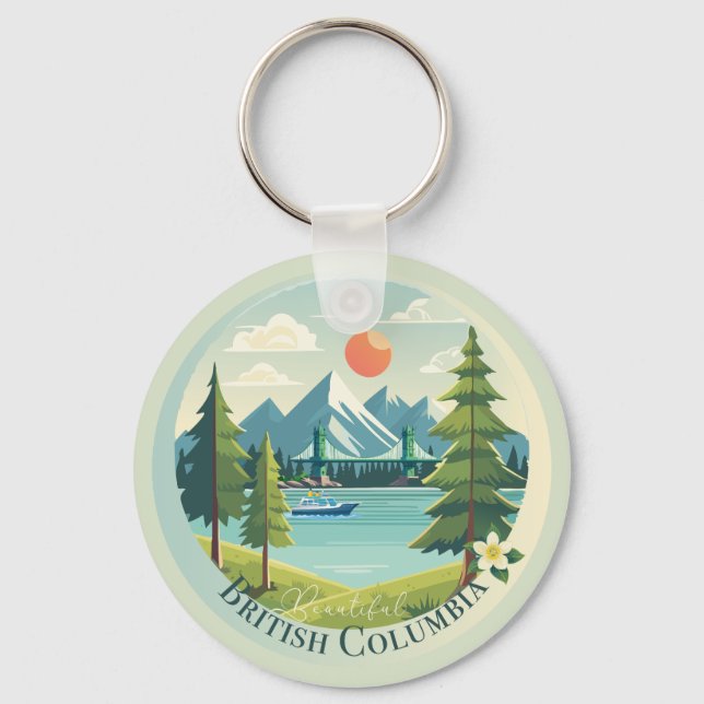 Beautiful British Columbia Key Ring (Front)