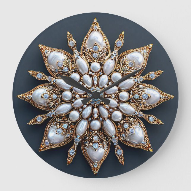 Beautiful Brooch Large Clock (Front)