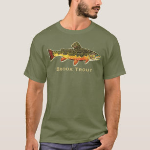 Beautiful Brook Trout Fly Fishing for Him T-Shirt