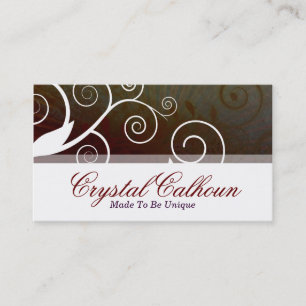 Beautiful Brown Curly Customisable Business Card