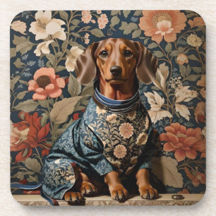 Beautiful Brown Dachshund   Dachshund Portrait Coaster