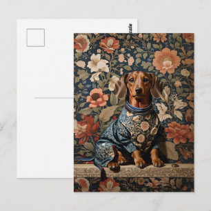 Beautiful Brown Dachshund   Dachshund Portrait Postcard