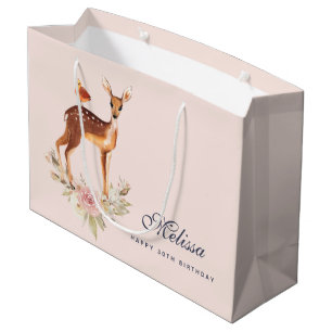 Beautiful Brown Doe with White Spots Large Gift Bag