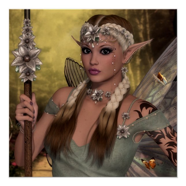 Beautiful Brown Elf Poster (Front)