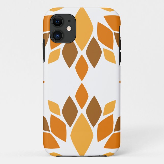 beautiful brown floral pattern Case-Mate iPhone case (Back)