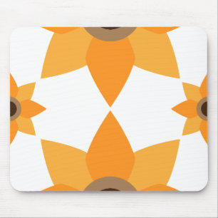 beautiful brown flower petal pattern mouse pad