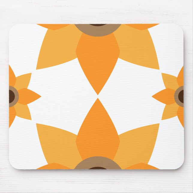 beautiful brown flower petal pattern mouse pad (Front)