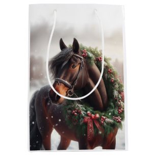 Beautiful Brown Horse Equestrian Animal Love Medium Gift Bag