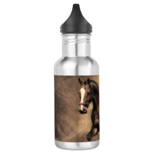 Beautiful brown horse throw pillow 532 ml water bottle