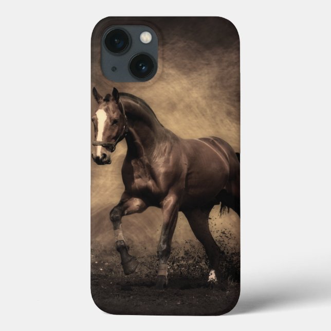 Beautiful brown horse throw pillow Case-Mate iPhone case (Back)