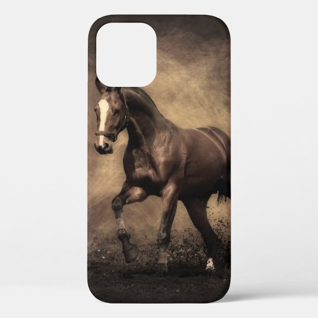 Beautiful brown horse throw pillow Case-Mate iPhone case (Back)