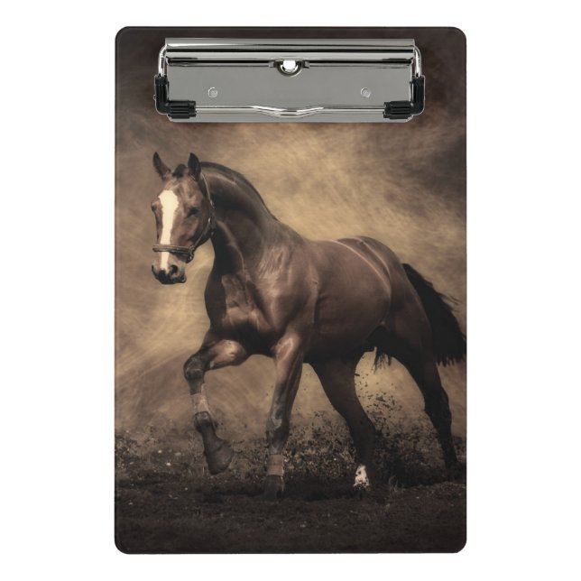 Beautiful brown horse throw pillow mini clipboard (Front)