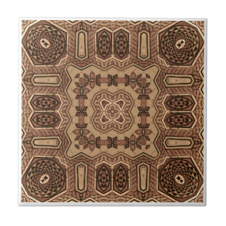 Beautiful Brown Mosaic Mandala Seamless Pattern Tile