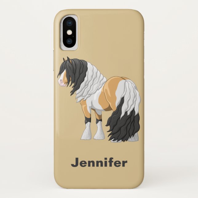 Beautiful Buckskin Pinto Gypsy Vanner Draught Hors Case-Mate iPhone Case (Back)