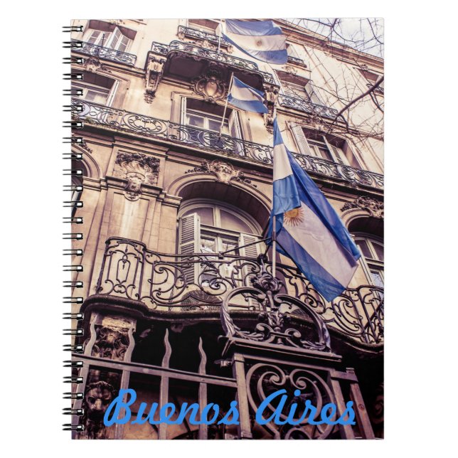 Beautiful Buenos Aires Spiral Notebook (Front)