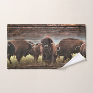 Beautiful Buffalo Herd Hand Towel