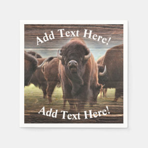 Beautiful Buffalo Herd Napkin